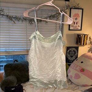 Free people vintage Lace Trim Satin Camisole